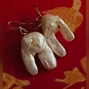 Baroque pear earrings, dangle